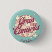 Gran Canaria Spanje toerisme souvenir Ronde Button 3,2 Cm (Voorkant)