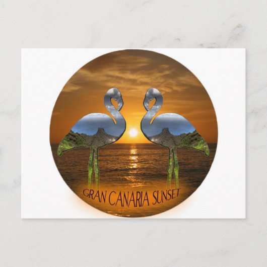 Gran Canaria Sunset Briefkaart (Voorkant)
