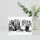Gran Fandango Skeletons Dansend Mexico  Briefkaart (Staand voorkant)