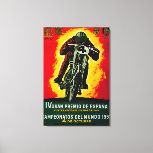 Gran Premio de Espana posterEuropa Canvas Afdruk (Voorkant)