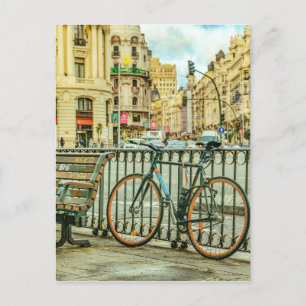 Gran Via Street, Madrid, Spanje Briefkaart