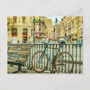 Gran Via Street, Madrid, Spanje Briefkaart