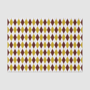 Granaat en Goud Classic Argyle Diamond Pattern Tissuepapier