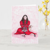 Granaat - januari verjaardag kaart (Gele Bloem)