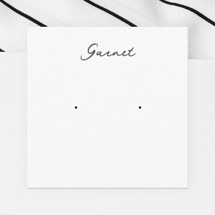 Granaat Oorbel Sieraden Display Kaart