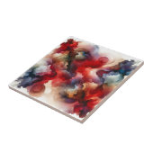 Granaat Rode Smokey Abstracte Waterverf Cloud Tegeltje (Zijkant)