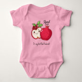 🍎Granaatappel & Apple met aangepaste tekst Romper (Voorkant)