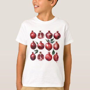 Granaatappel Aquarel Kunst T-shirt