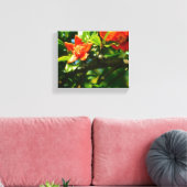 Granaatappel bloemen canvas afdruk (Insitu (Woonkamer))