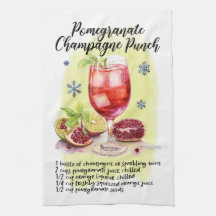 Granaatappel Champagne PunchRecept Kerstmis ontwer