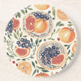 Granaatappel & Citrus Mediterrane zandsteenkust Zandsteen Onderzetter