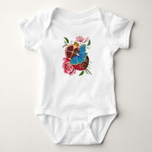 Granaatappel en Luna Moth Geslacht Neutraal Onsie Romper