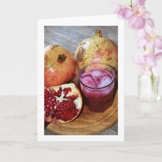 Granaatappel Fruit en Sap Portret Kaart (Orchidee)