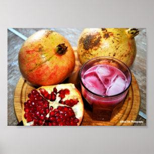 Granaatappel Fruit en Sap Poster