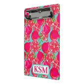 Granaatappel geschilderd monogram mini klembord (Angled2)