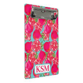 Granaatappel geschilderd monogram mini klembord (Schuin)