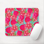 Granaatappel geschilderde muismat (Met muis)