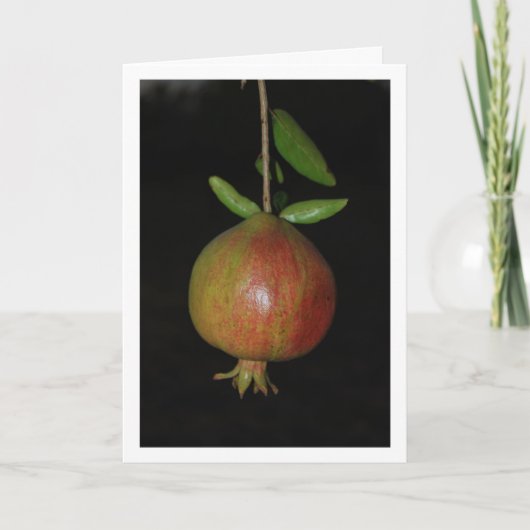 Granaatappel hangend aan boom 's nachts kaart (Voorkant)