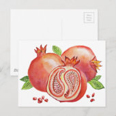 Granaatappel Happy Yalda Briefkaart (Voorkant / Achterkant)