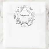 Granaatappel Jam Sketch Modern label (Tas)