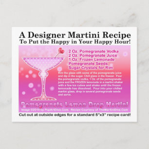 Granaatappel Lemon Drop Martini Recept Briefkaart