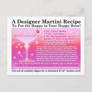 Granaatappel Martini Recept Briefkaart