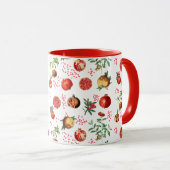 Granaatappel mediterraan fruitpatroon mok (Voorkant rechts)