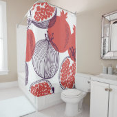 Granaatappel Mode: Naadloze  Patroon Douchegordijn (In situ)