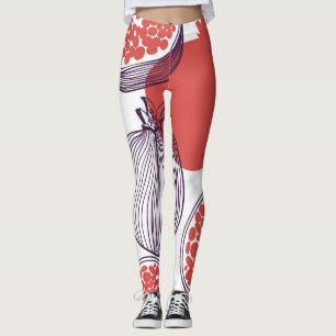 Granaatappel Mode: Naadloze  Patroon Leggings