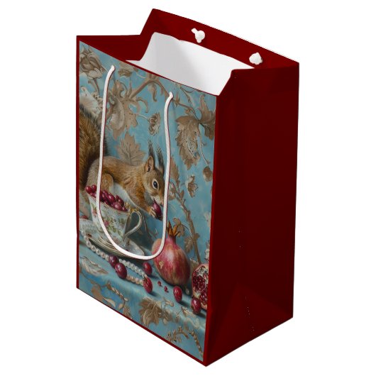 Granaatappel - papieren zak medium cadeauzakje (Voorkant Gekanteld)