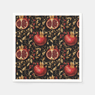 Granaatappel Paradise -Rich Floral Naadloos Patroo Servet