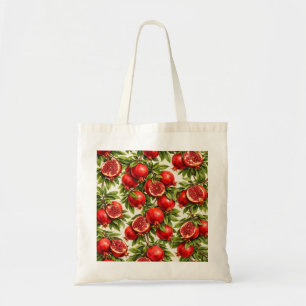 Granaatappel plakjes botanisch tote bag
