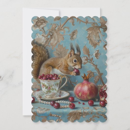 Granaatappel - Platte uitnodiging: 12,7 cm x 17,8  Save The Date (Voorkant)