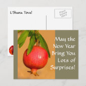 Granaatappel Rosh HaShana Feestdagenkaart (Voorkant / Achterkant)