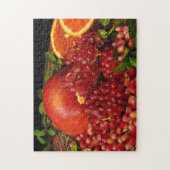 Granaatappel Sinaasappel en Mint Puzzel (Verticaal)