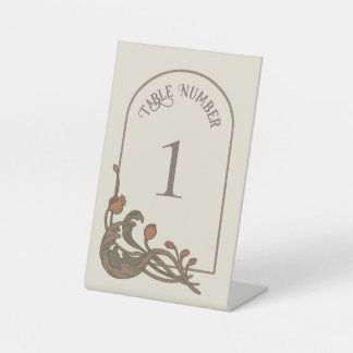  granaatappel tafelnummer reclamebord met voetstuk