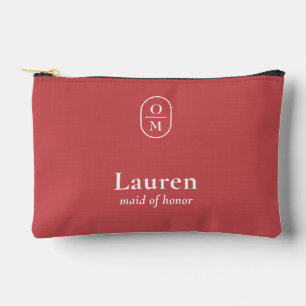 Granaatappel Trouw Monogram Bruidsmeisje Cadeau Etui