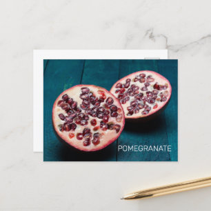 Granaatappel Vegan Fruit Gourmet Foodie Souvenir Feestdagenkaart