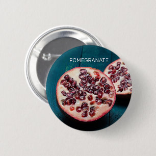 Granaatappel Vegan Fruit Gourmet Foodie Souvenir Ronde Button 5,7 Cm