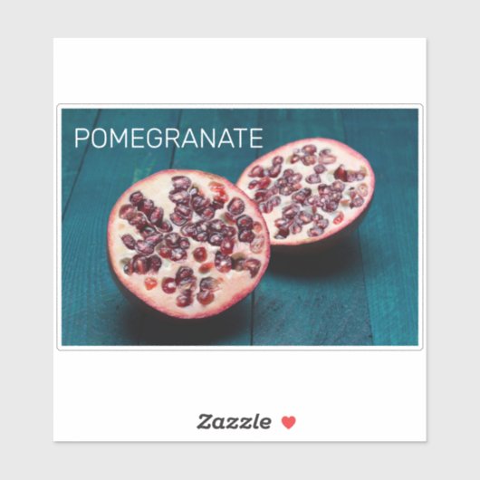 Granaatappel Vegan Fruit Gourmet Foodie Souvenir Sticker (Vel)