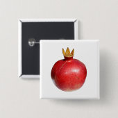 Granaatappel Vierkante Button 5,1 Cm (Voorkant /achterkant)