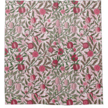 Granaatappel William Morris magenta Douchegordijn