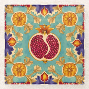 Granaatappelliefde Glazen Onderzetter