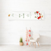 Granaatappels aquarelthema Felle kleuren Spandoek (Insitu)