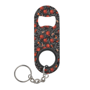 Granaatappels en Bella Moths in rood en grijs Mini Flessenopener
