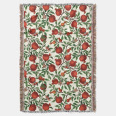 Granaatappels en Bella Moths op gebroken wit Deken (Voorkant Verticaal)