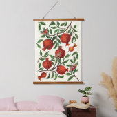 Granaatappels en Bella Moths op gebroken wit Hangend Wandkleed (Slaapkamer)