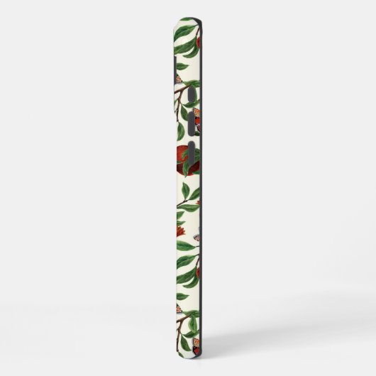 Granaatappels en Bella Moths op gebroken wit iPhone Hoesje (Linkerkant)