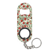 Granaatappels en Bella Moths op gebroken wit Mini Flessenopener (Achterkant)