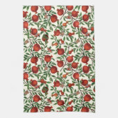 Granaatappels en Bella Moths op gebroken wit Theedoek (Verticaal)